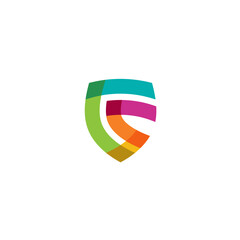 Shield logo with colorful design vector, security icons