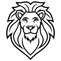 Lion Head Logo Vector  Fierce Modern Animal Mascot | Bold Line Art King of Jungle Emblem for Branding, Sports, Tattoo, T-shirt, Shield, Esports