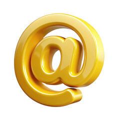 3d at symbol isolated on transparent background