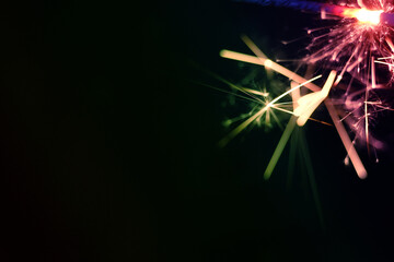 Close up of sparkler as background