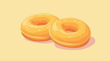 Fototapeta premium Cute Kawaii Sweet Food Donut Vector Illustration