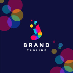 Fun Colorful Bubble Socks Logo Design. Playful Colorful Bubble Socks Logo Design.