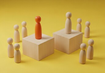Obraz premium Leadership, Teamwork, and Collaboration A Visual Representation of Success