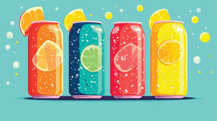 Refreshing Soda Can Flat Vector Illustration