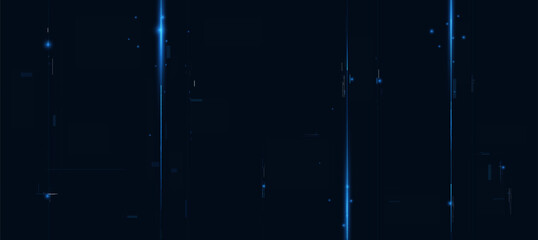 Abstract Blue Light Streaks Background with Futuristic Technology and Speed lines