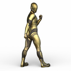 Fototapeta premium 男性サイボーグ 3DCGレンダリング