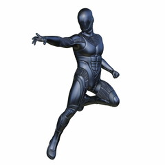 男性サイボーグ　3DCGレンダリング
