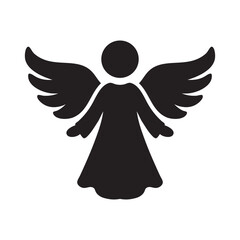 Simple Angel Icon Vector Illustration For Christmas And Holiday Season Projects Isolated On White Background