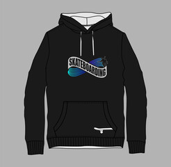 Skateboarding typography Sweatshirt,hoodie, t-shirt graphics, vectors illustration