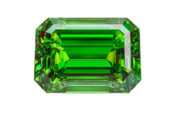 A green gemstone with a green border