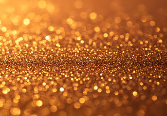 Golden Glitter Texture Background - Sparkling Bokeh Effect, Abstract, Glamour, Festive, Holiday Decor