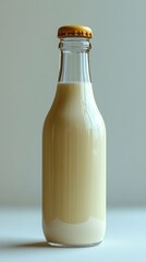 Glass bottle of milk