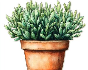 Potted plant illustration