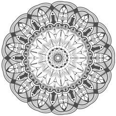 Fototapeta premium Intricate mandala design in black and white