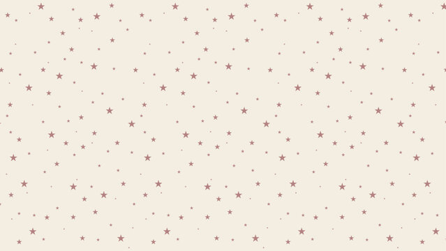 Fototapeta Seamless vintage star pattern on cream background. Perfect for baby shower designs, nursery decor, scrapbook paper, retro wrapping, celestial-themed projects, and soft neutral aesthetic styles.