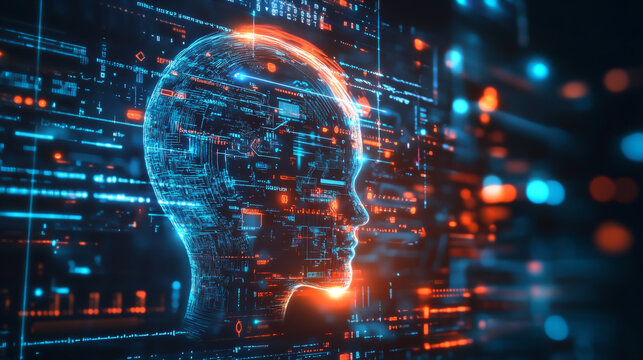 Machine learning algorithms process vast data, advancing futuristic research