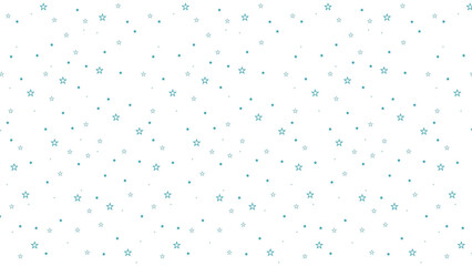 Blue star outline seamless pattern on white background. Minimal celestial vector design for wrapping paper, nursery decor, kids fabric, baby shower, wallpaper, and digital use.