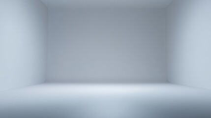 White Room Interior with Rounded Edges and Empty Space for Product Display