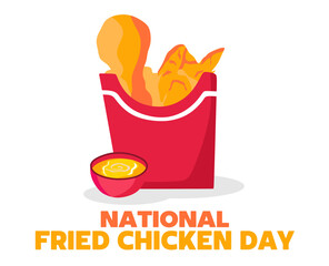 national fried chicken day with delicious fried chicken