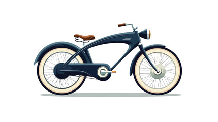 Electric Bicycle Vehicle Flat Vector Illustration