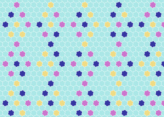 幾何学的なタイル模様 背景