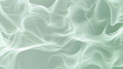 Obraz premium Abstract Green Smoke Waves Flowing Background Texture