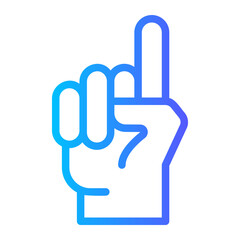 Number One Hand Gesture icon