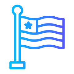 Obraz premium Waving American Flag icon