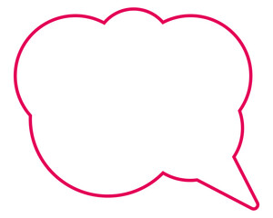 シンプルな吹き出し　雲形