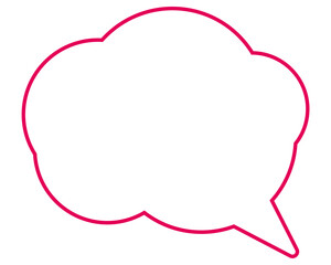 シンプルな吹き出し　雲形
