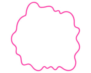 シンプルな吹き出し　柔らかい線の雲形