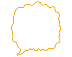 シンプルな吹き出し　柔らかい線の雲形