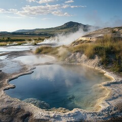 Geothermal hot springs earth energy phenomenon natural heat water resource tourism destination renewable power geological feature eco benefit therapeutic environment