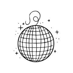 sparkling disco ball vector illustration