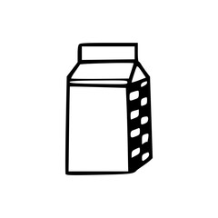 simple milk carton outline icon