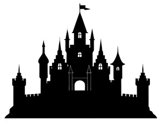 silhouette of the castle