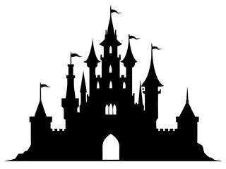 Obraz premium silhouette of the castle