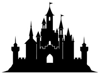 Obraz premium silhouette of the castle