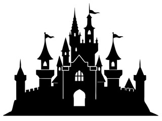 Obraz premium silhouette of the castle