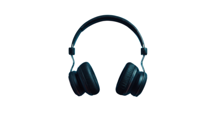 Stylish over-ear headphones on a white isolated background.