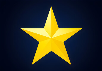 Obraz premium golden star on black background