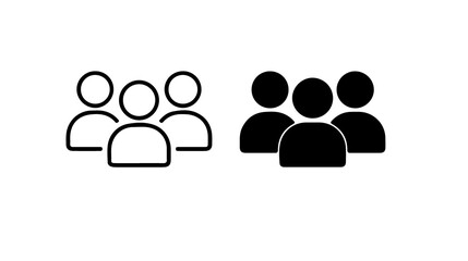 group icon. team of employees or person symbol. simple squad avatar for app, ui, website, design element.