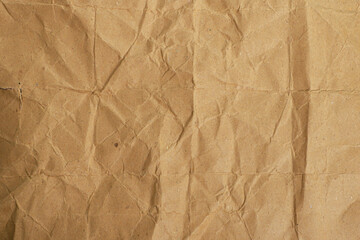 Crumpled Brown Kraft Paper Texture

