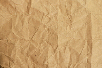 Crumpled Brown Kraft Paper Texture

