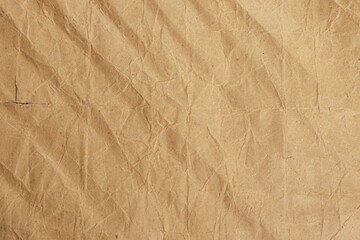 Crumpled Brown Kraft Paper Texture

