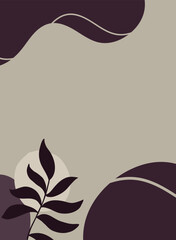 Abstract floral background with leaves and space for text. Vector illustration.