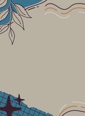 Summer background with place for your text. Vector illustration