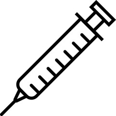Syringe injection icon. Medicine and health care icon isolated on transparent background