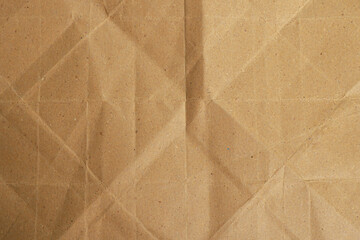 Brown Folded Kraft Paper Background

