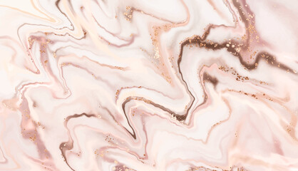 Abstract marble stone background design with natural crystal texture and bronze sequins.